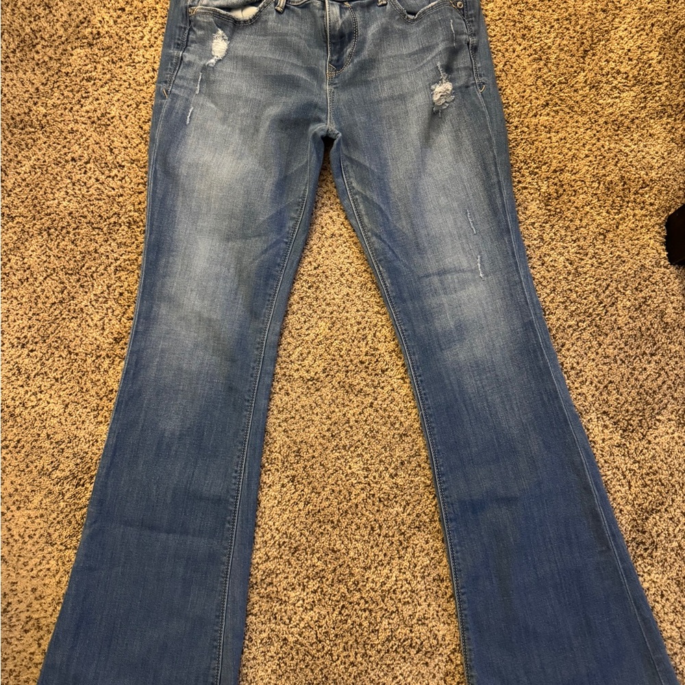 Express Light Blue Flare Jeans